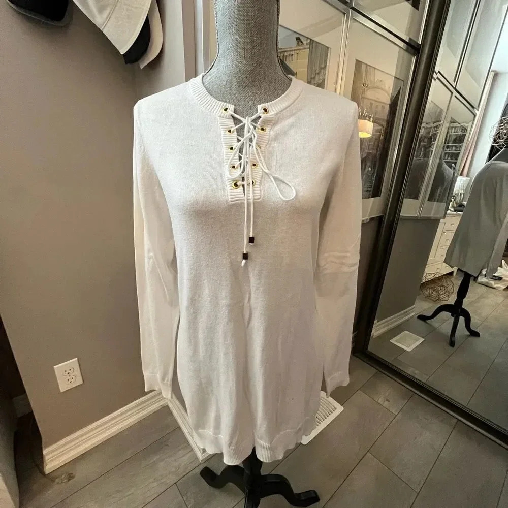 MICHAEL KORS NWOT Lightweight Cotton Blend Sweater, Size M